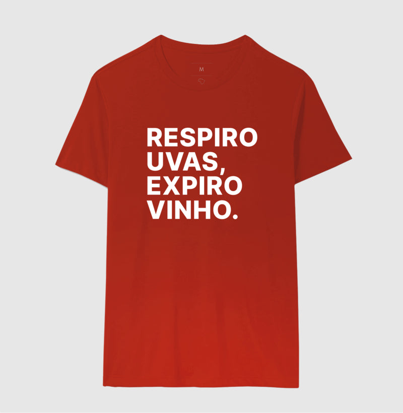 Camiseta Respiro Uvas, Expiro Vinho