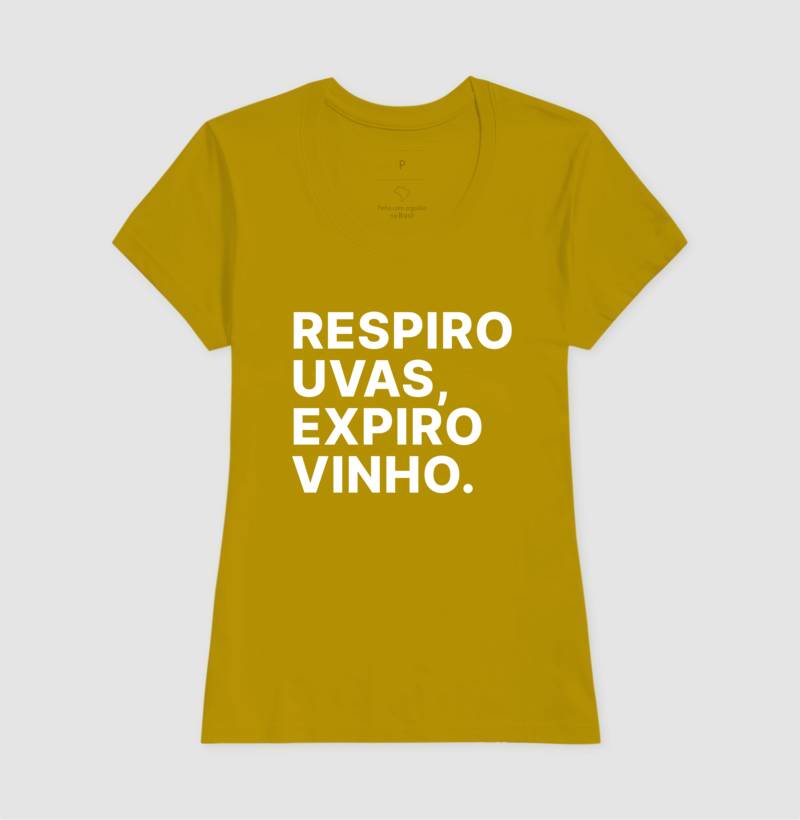 Camiseta Respiro Uvas, Expiro Vinho