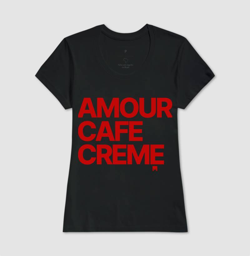 Camiseta Amour Cafe Creme