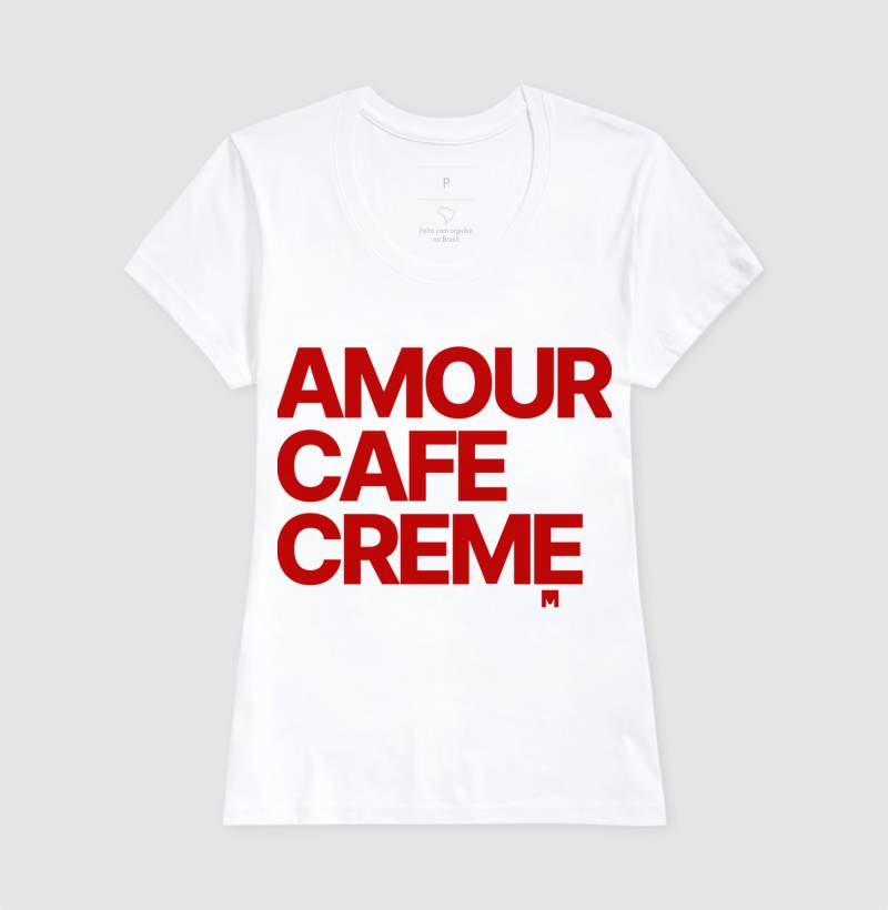 Camiseta Amour Cafe Creme