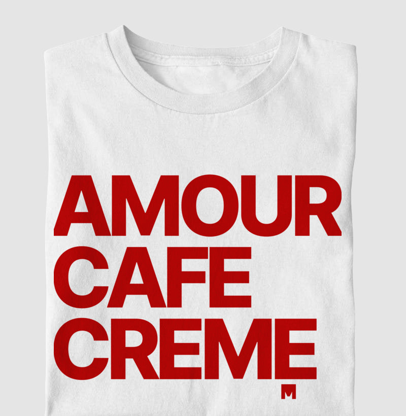 Camiseta Amour Cafe Creme