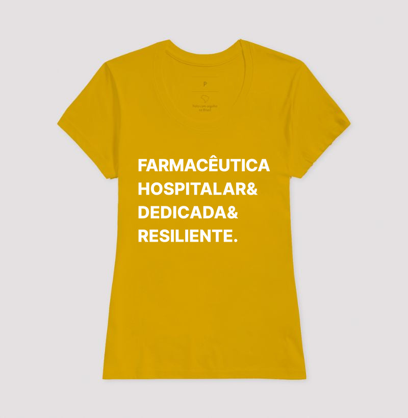 Camiseta Farmaceutica hospitalar & dedicada & resiliente