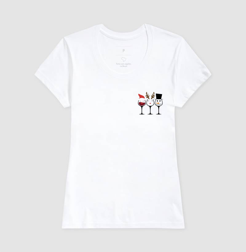 Camiseta Taças natalinas