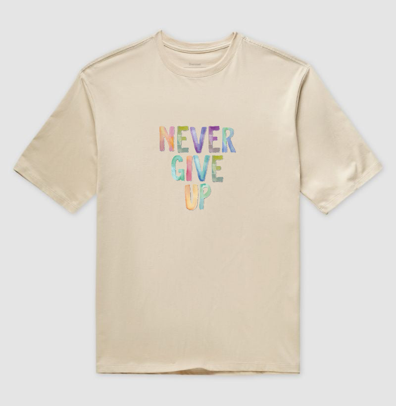 Camiseta Oversized Never Give Up