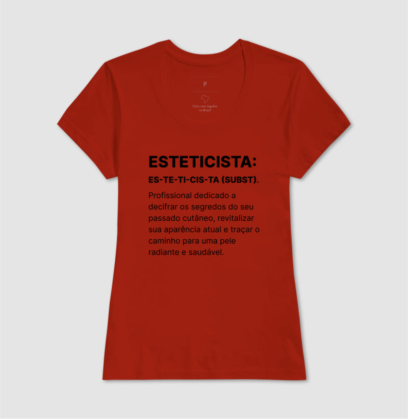 Camiseta Esteticista CIENTISTA ARTISTA MAGO DA BELEZA