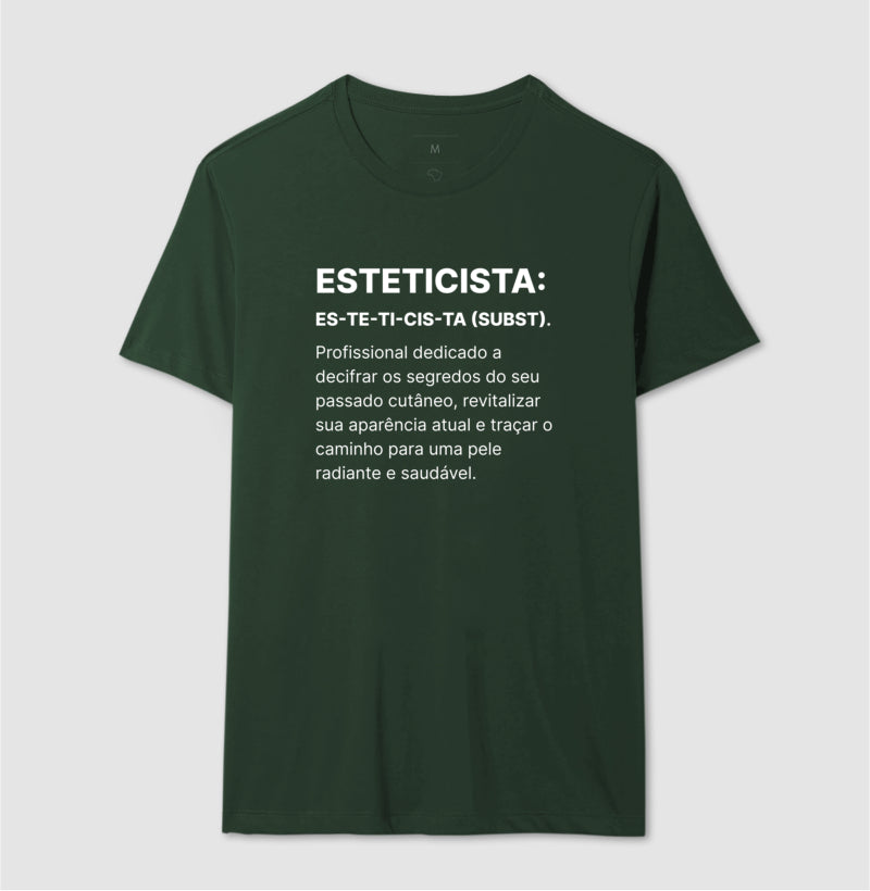 Camiseta Esteticista CIENTISTA ARTISTA MAGO DA BELEZA