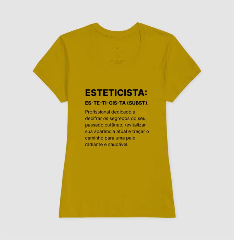 Camiseta Esteticista CIENTISTA ARTISTA MAGO DA BELEZA