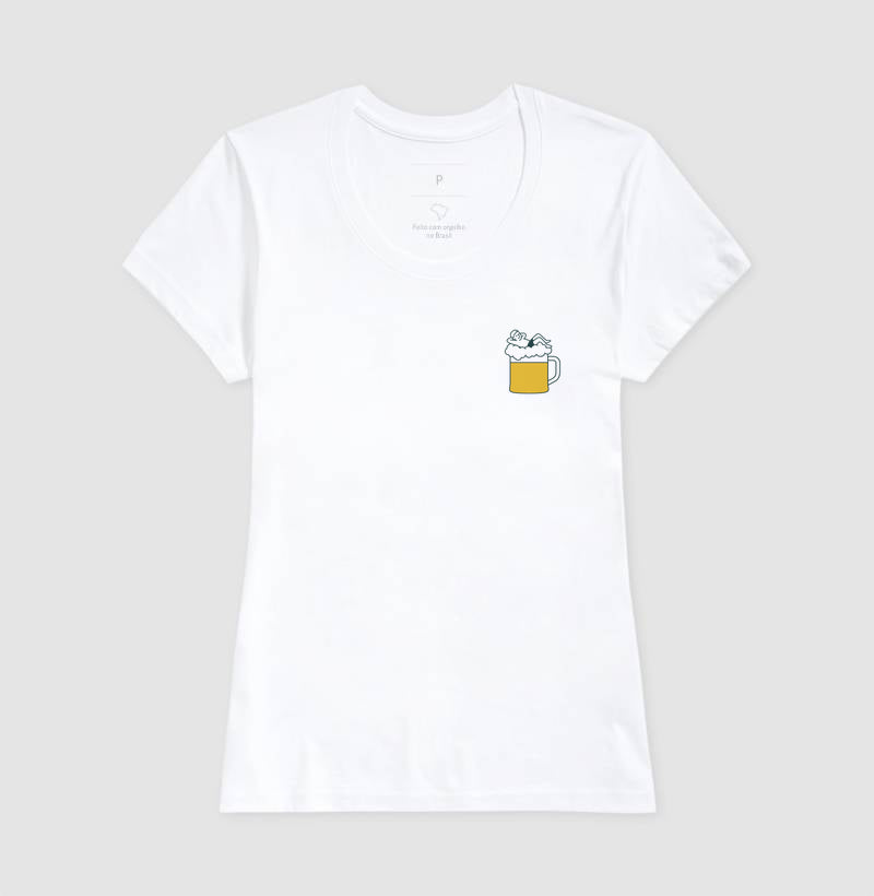 CAMISETA NAS NUVENS COM CERVEJA