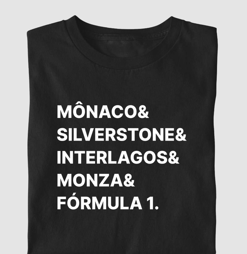 Camiseta Circuitos F1