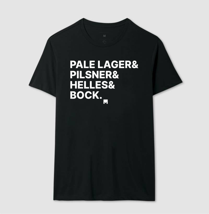 Camiseta Pale Lager, Pilsner, Heller e Bock