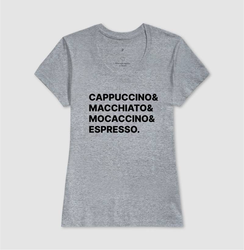 Camiseta Cappuccino & Macchiato & Mocaccino & Espresso