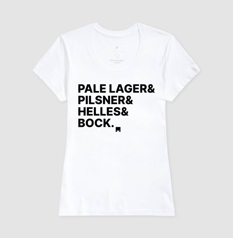 Camiseta Pale Lager, Pilsner, Heller e Bock
