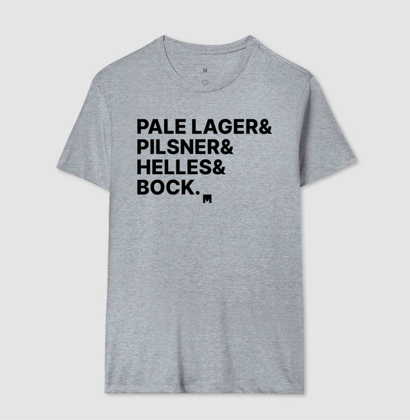 Camiseta Pale Lager, Pilsner, Heller e Bock