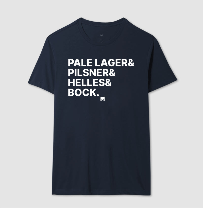 Camiseta Pale Lager, Pilsner, Heller e Bock