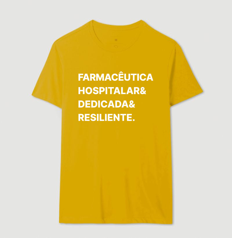 Camiseta Farmaceutica hospitalar & dedicada & resiliente