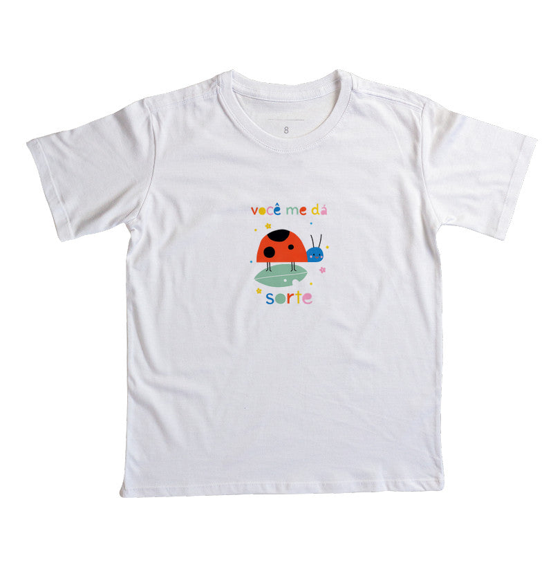 Camiseta Infantil Você me dá sorte
