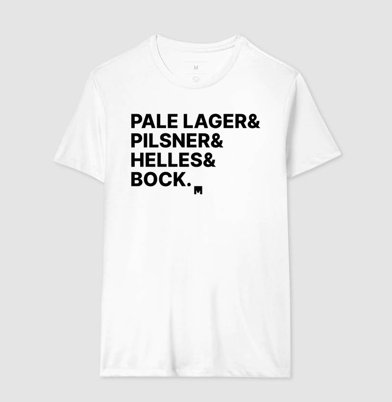 Camiseta Pale Lager, Pilsner, Heller e Bock